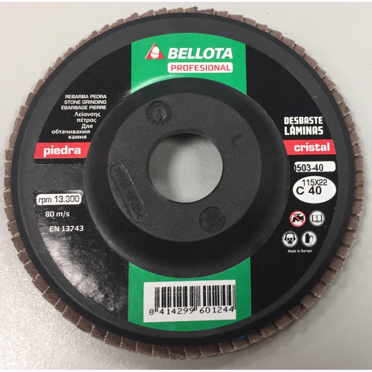 Disque en polyamide laminé 50503 115-40 coupe à sec - Bellota