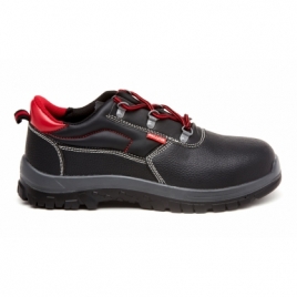 Zapato Piel Negro Rojo 72301 T-45 S3