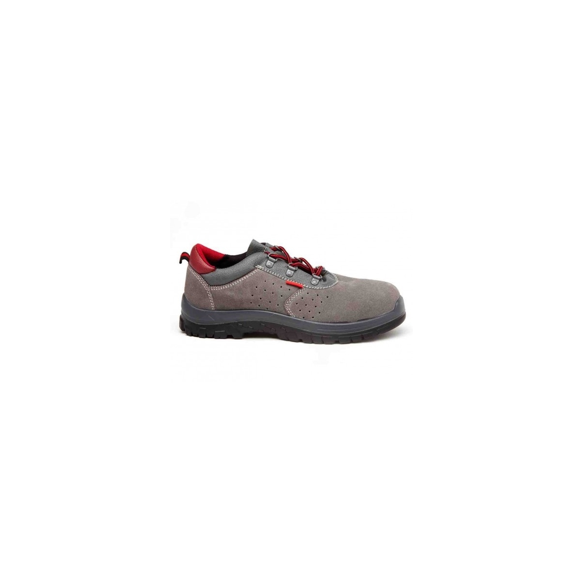 Wildlederschuh Plush Grau Rot 72305 T-39 S1P - Bellota