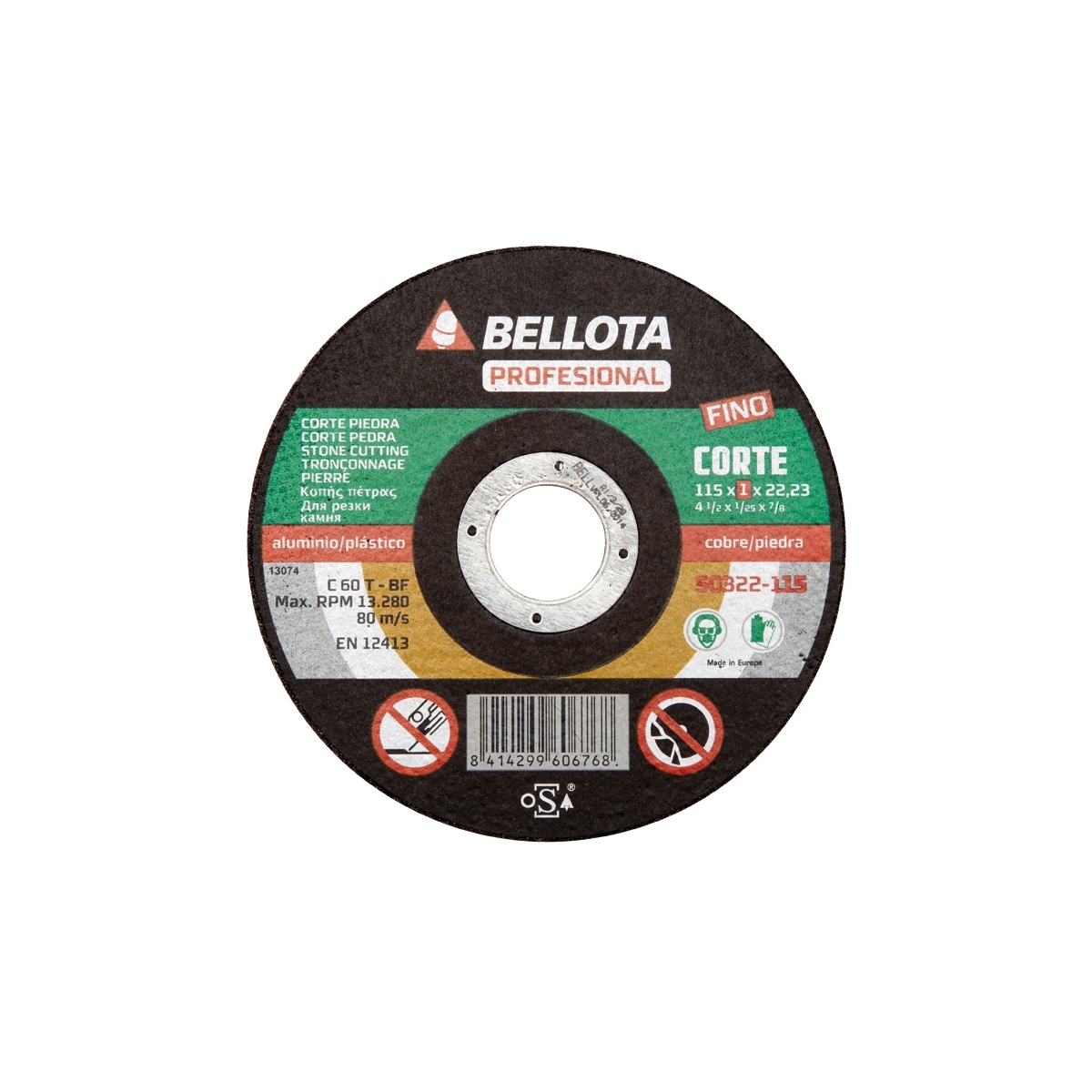 Siliceous Carbide Disc C 50322-115 Dry Cut - Bellota