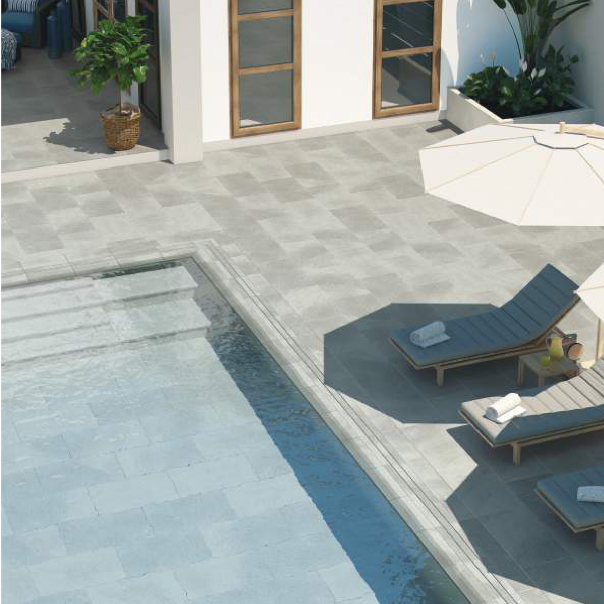 Stromboli Silver 60x120 cm - Pavimento exterior antiderrapante Ceramica Maggiore