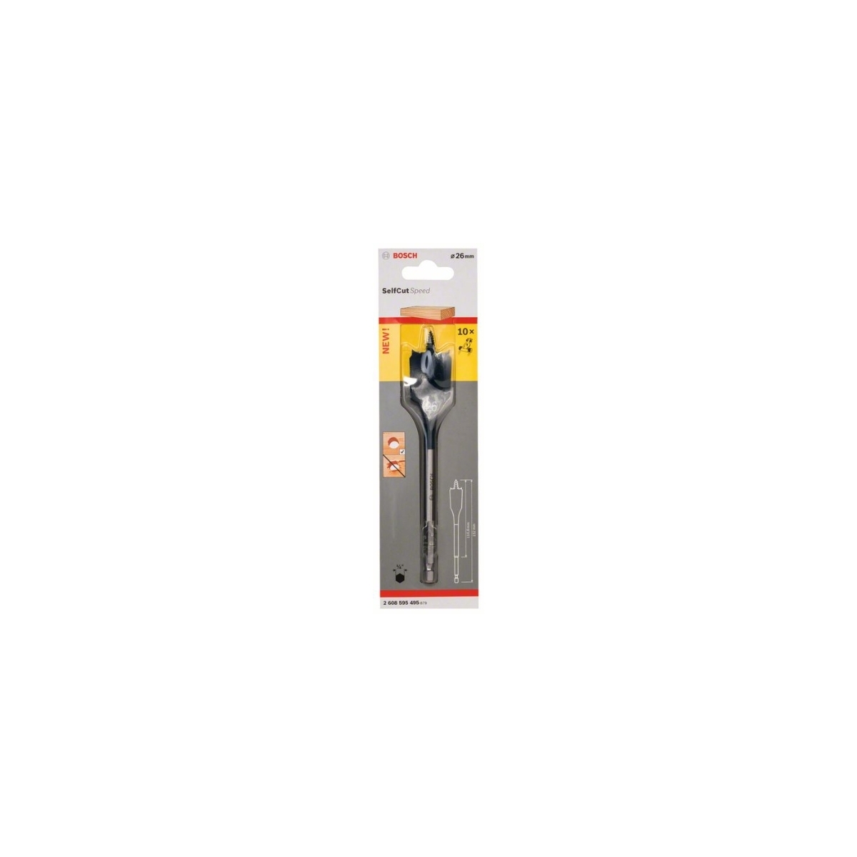 Foto de Broca de fresagem plana Fraesbohrer Bosch 26 x 152 mm