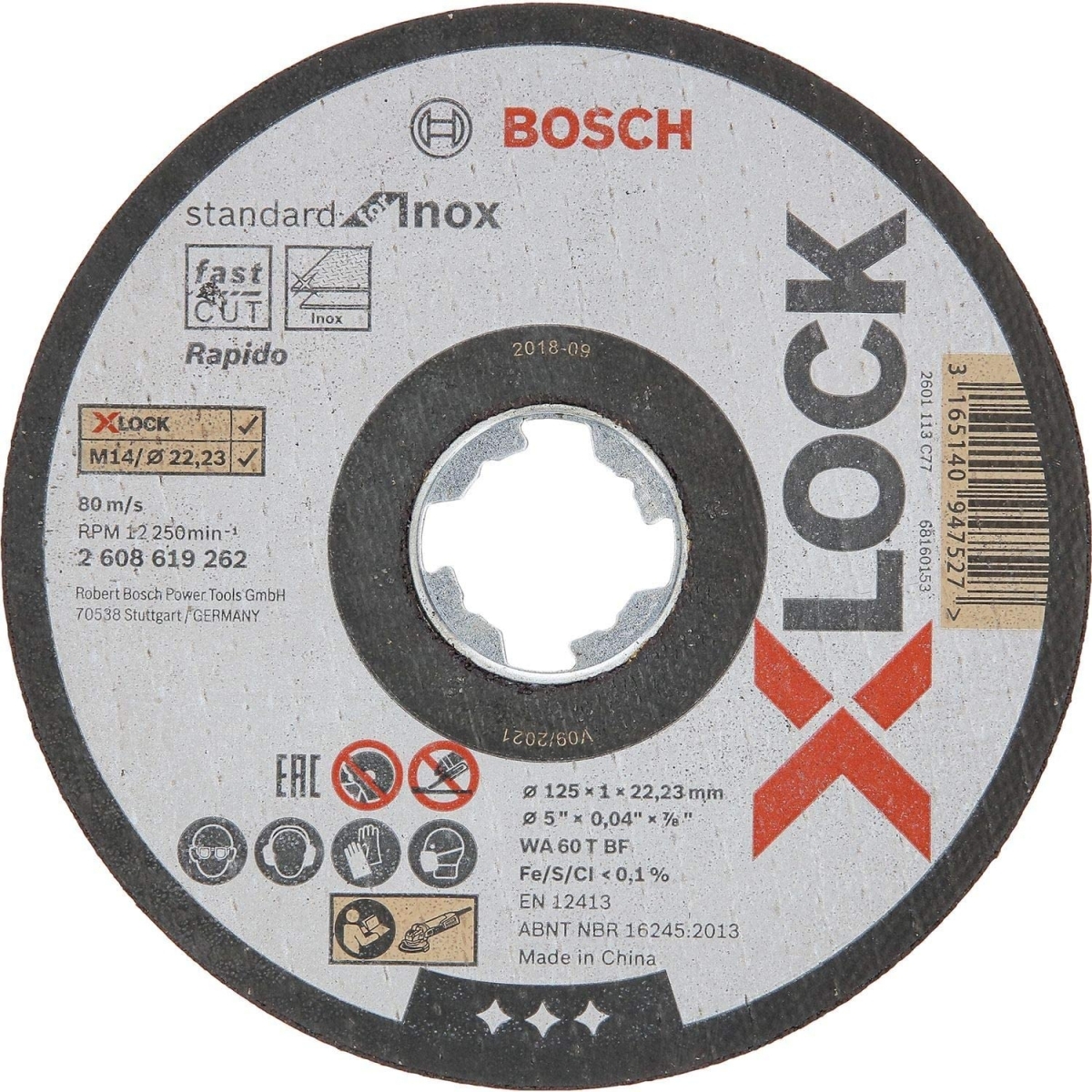Bosch 10Ud Can X-Lock Disque à tronçonner en métal en acier inoxydable 125X1Mm 2608619267 - Achète Bosch disques à un bon prix.