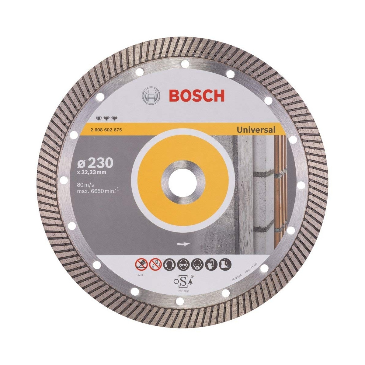 Disco diamantado universal Bosch Turbo 2608602675 - Comprar discos Bosch a bom preço.