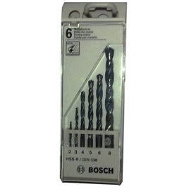 Assortment Metal Drill Bits Hss-R Pp 2-3-4-5-6-8