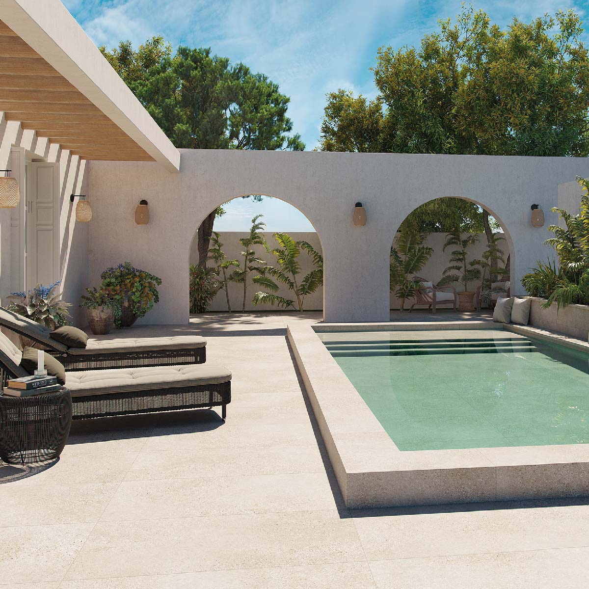 Non-slip outdoor flooring Cerámica Mayor - Lao Sand Base 60x120 cm