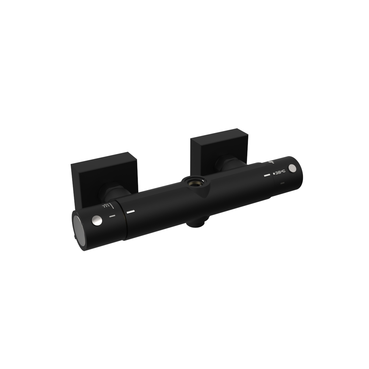 Body Photo Large Shower Ramón Soler 261203 S Matte Black Thermoarola Shower