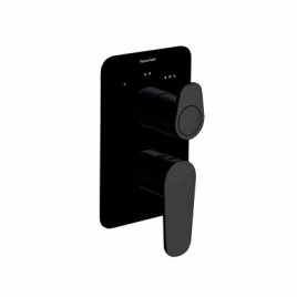 Encastré mural Ramón Soler 361503 S Noir mat Encastrable 3 voies Alexia S2