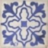 Porcelanato hidráulico de imitação com motivos decorativos azuis sobre fundo branco Villena Blue 15x15 (caixa) barato