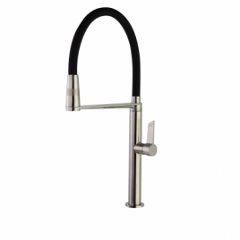 Bec flexible Ramón Soler 388801Mc Évier cylindrique en nickel brossé Bec flexible