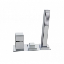 Ramón Soler 473302 Sca Mk Chrome Baignoire Étagère Kuatro Étagère de salle de bain à levier unique sans bec