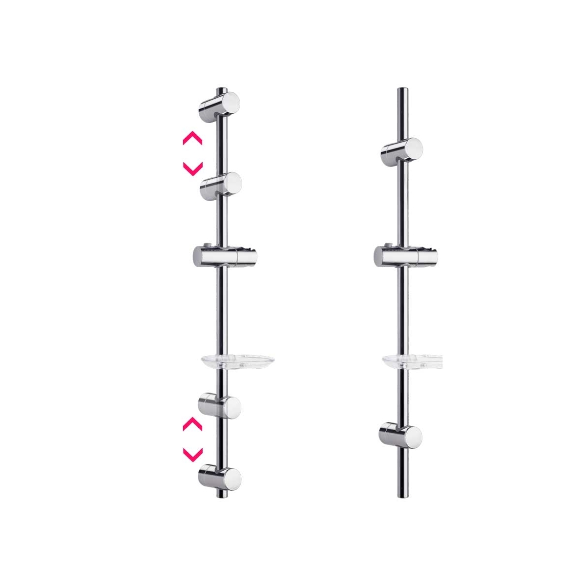 Foto von Ramón Soler 7780 S Chrom Universal Shower Bar 800Mm 22