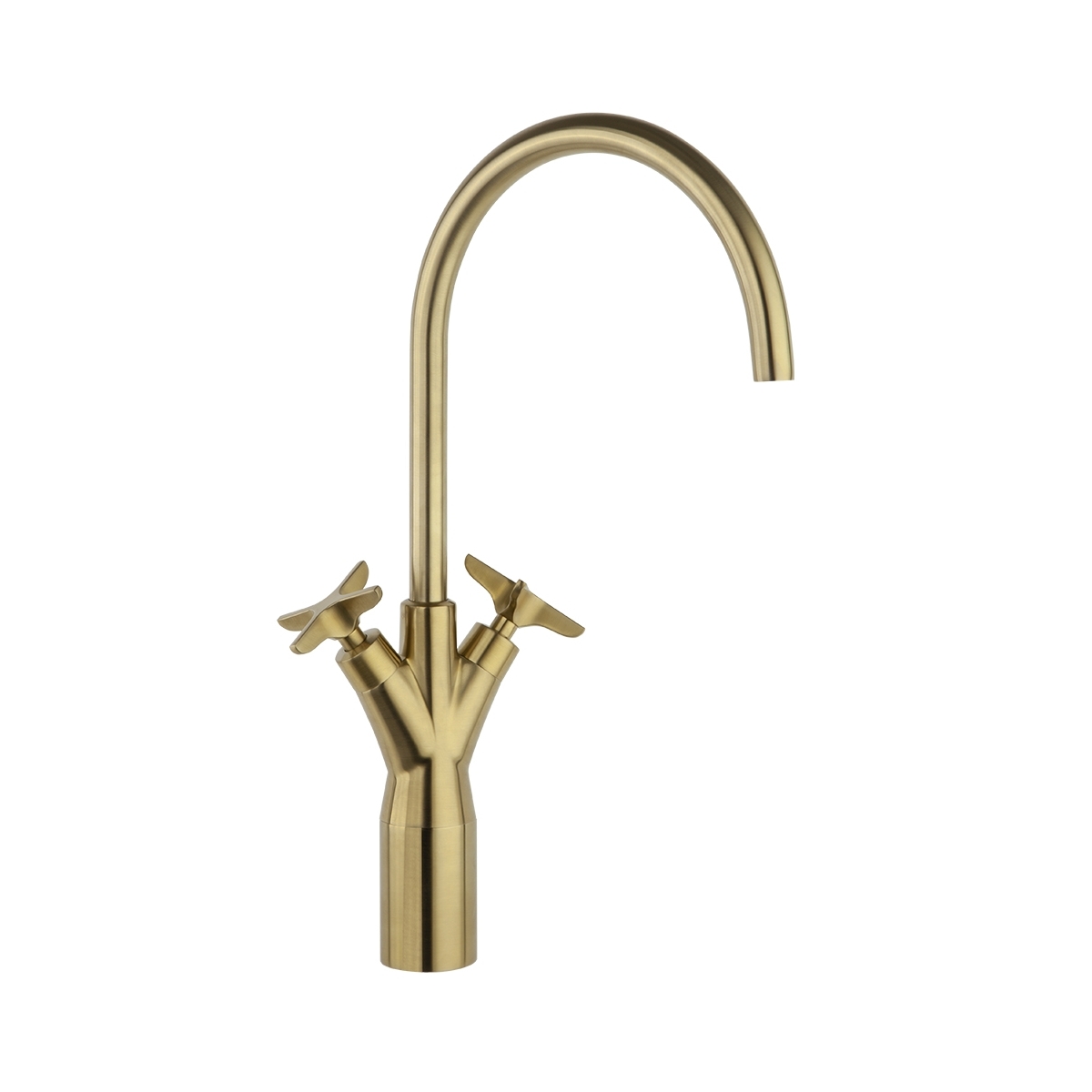 Foto von Alto Lavabo Ramón Soler 911001 gebürsteten goldenen hohen Waschbecken Adagio Caño 190 mm
