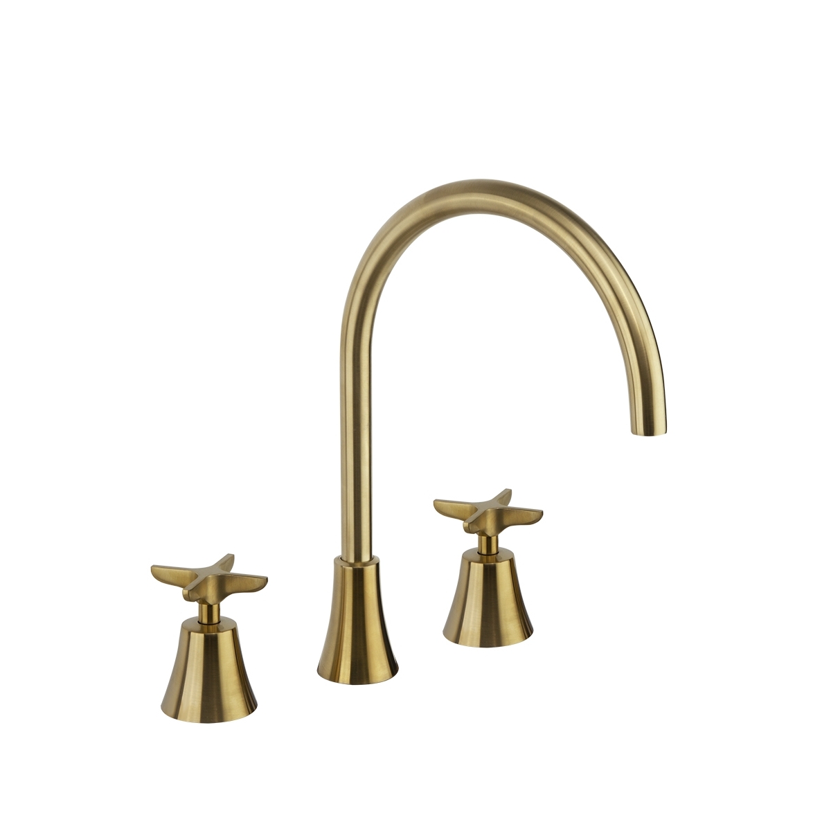 Foto de Repisa Ramón Soler 914201 Oro Cepillado Lavabo Repisa Caño 170Mm Adagio