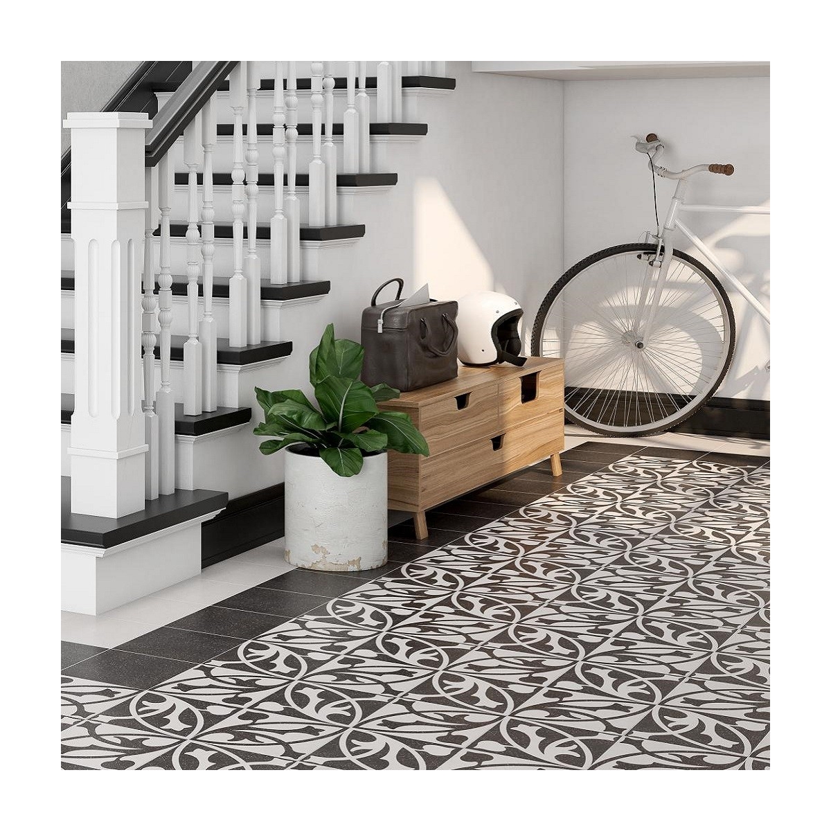 Deco Erte Branco 22.3x22.3 (m2) Pamesa Cerámicas