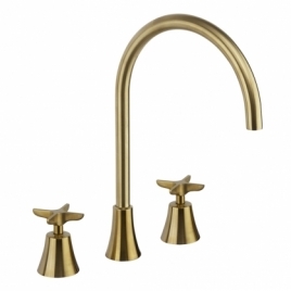 Brushed Gold Ramón Soler 914202 Shelf Sink Shelf 190Mm Adagio Spout