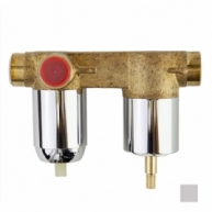 Foto der eingebauten Wand Ramón Soler xx1502 gebürstetes Nickel-Badezimmer-Dusch-EMP. 2-Wege-S2 mit Box