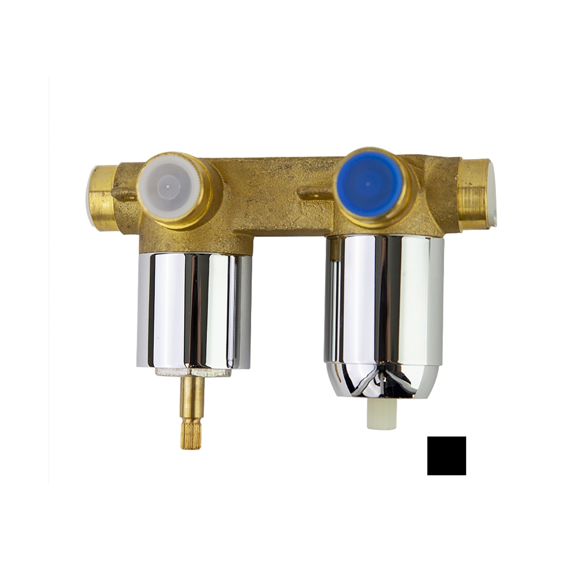 Foto der versenkten Wand Ramón Soler xx1503 mattschwarzes Badezimmer-Dusche emp. 3-Wege-S2 mit Box