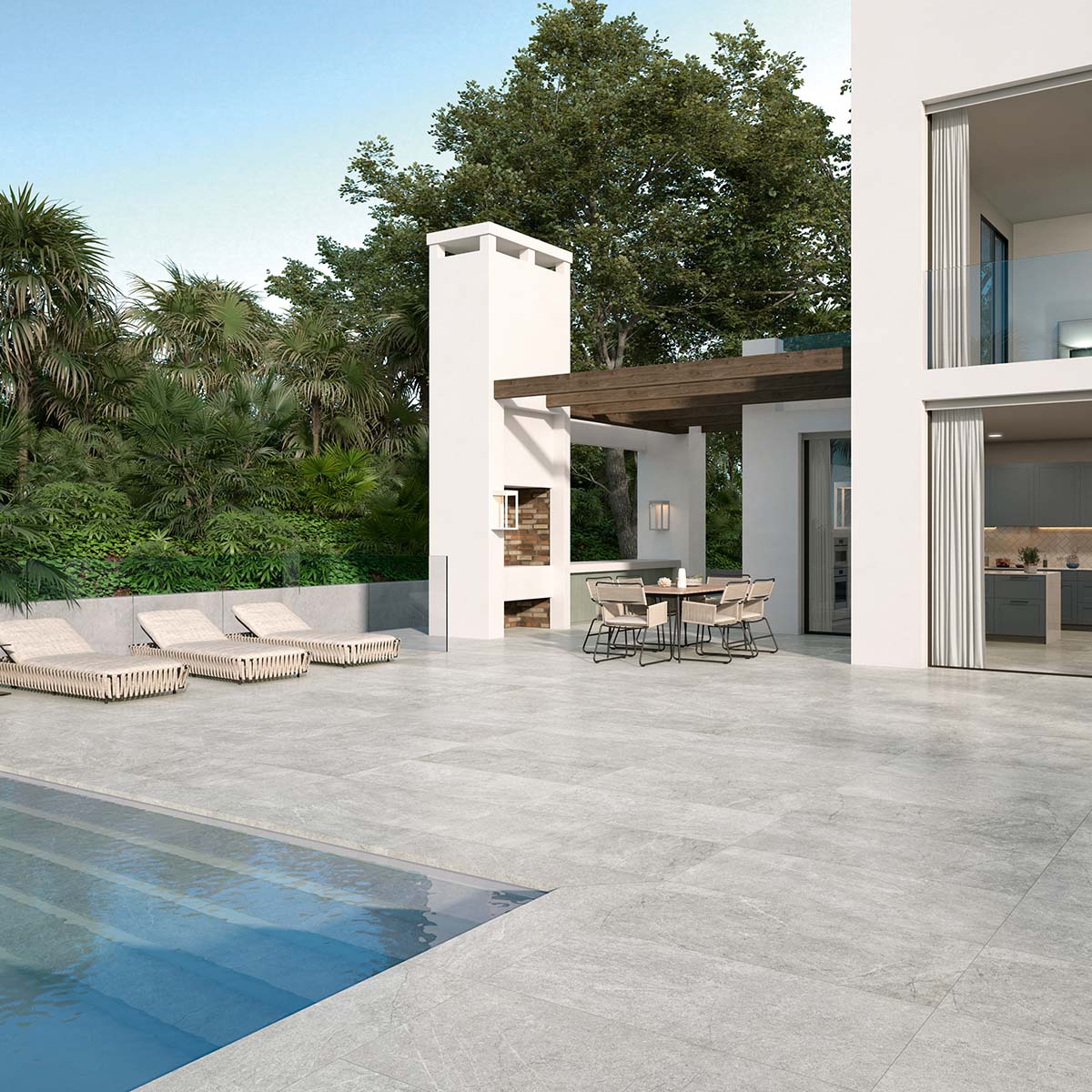 Jaspe Gris 20mm Antidérapant 100x100 (boîte de 1 m2)