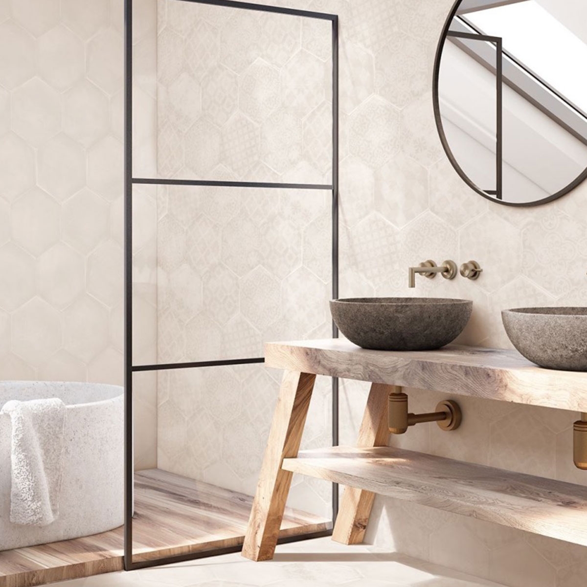 Hexa Boreal Arena 23x27 (caja 0.75 m2) ambiente