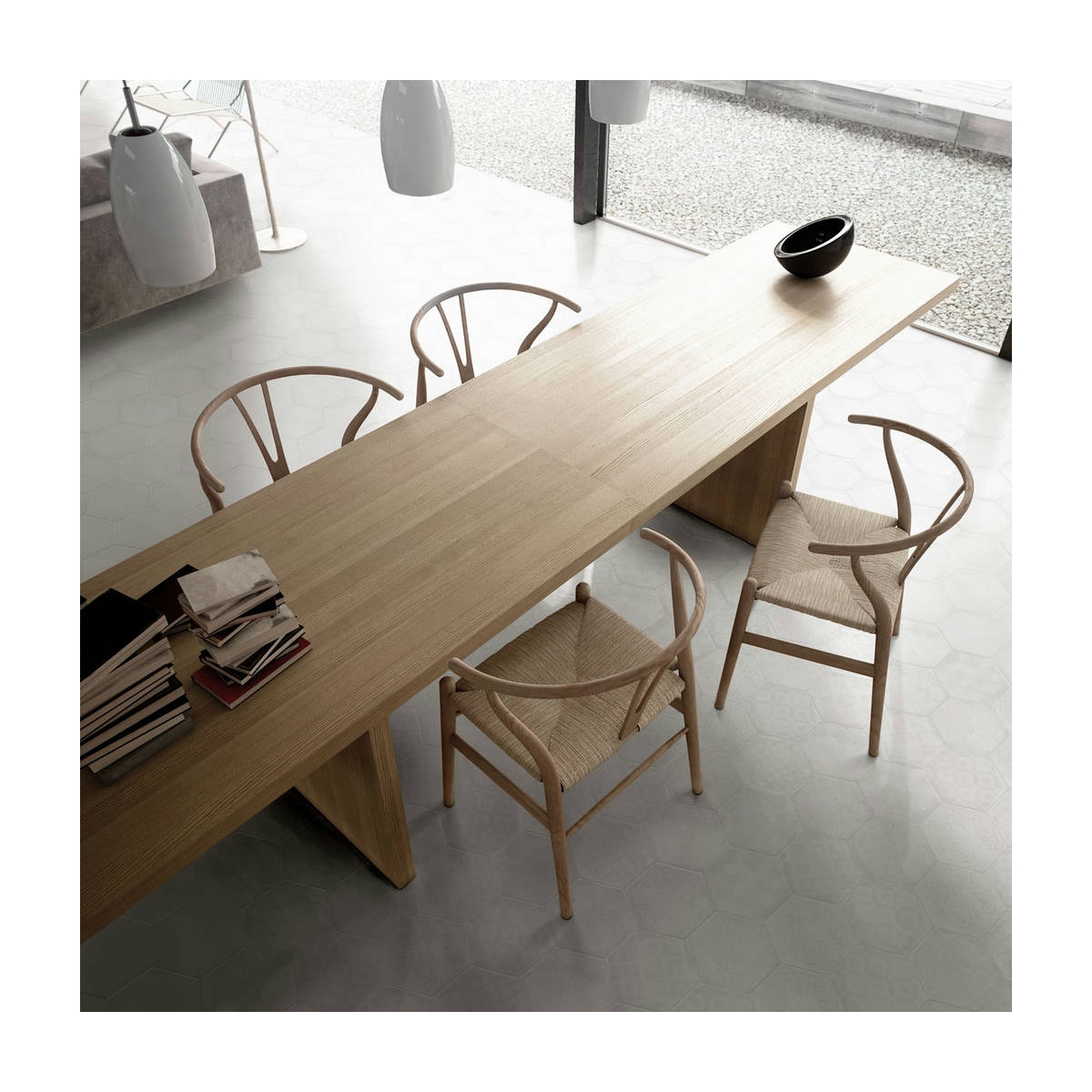 Hexa Boreal Branco 23x27 (caixa 0,75 m2) ambiente