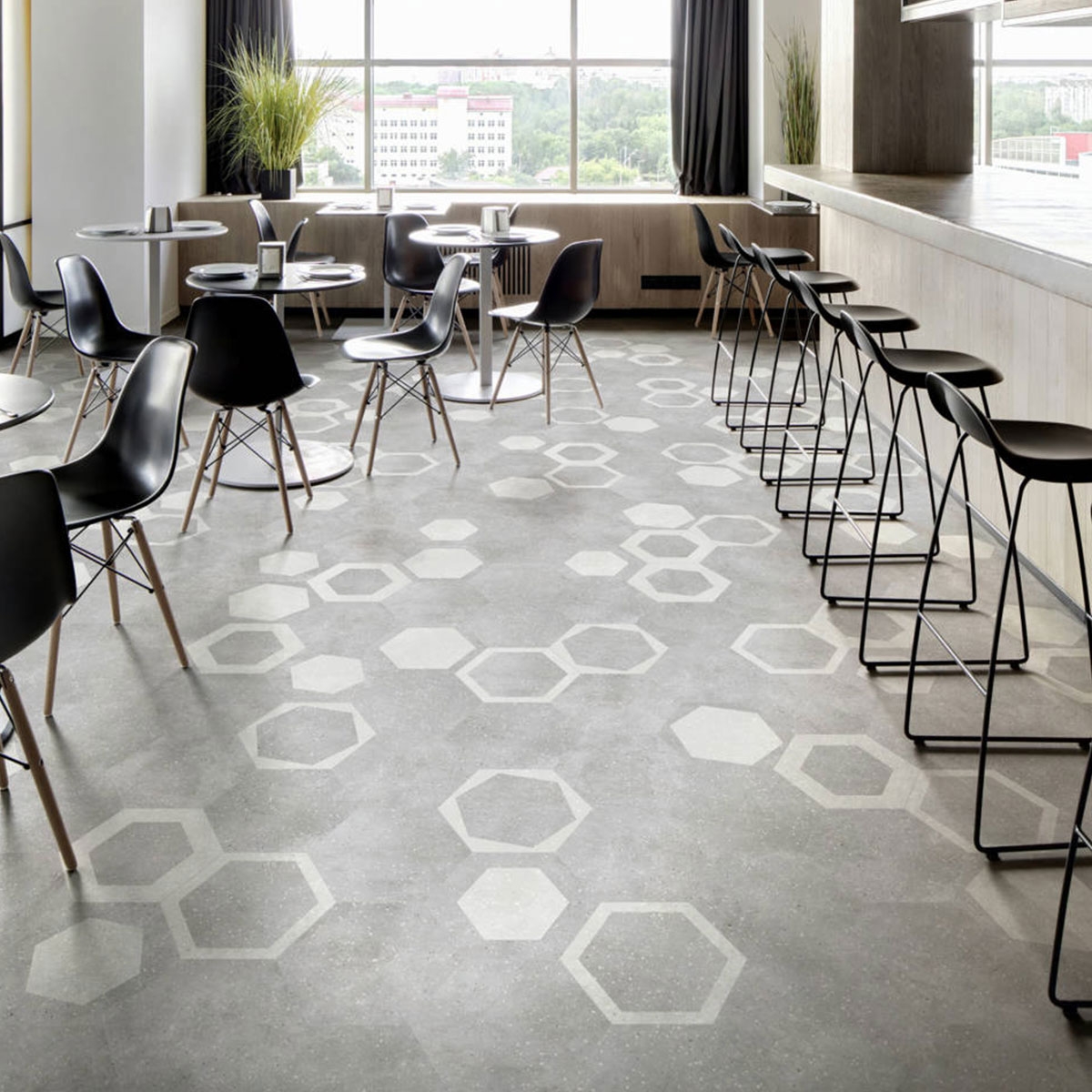 Hexa Cento Gray 23x27 (1 m2) room 3