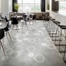 Hexa Cento Gris 23x27 (1 m2) ambiente 3