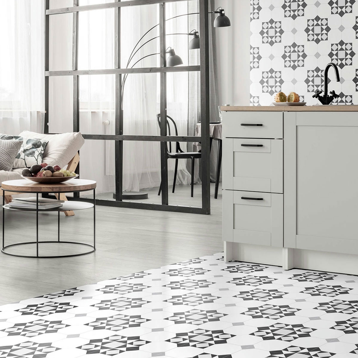 Element Viena Gray 25x25 (box 0.96 m2) ambient 2