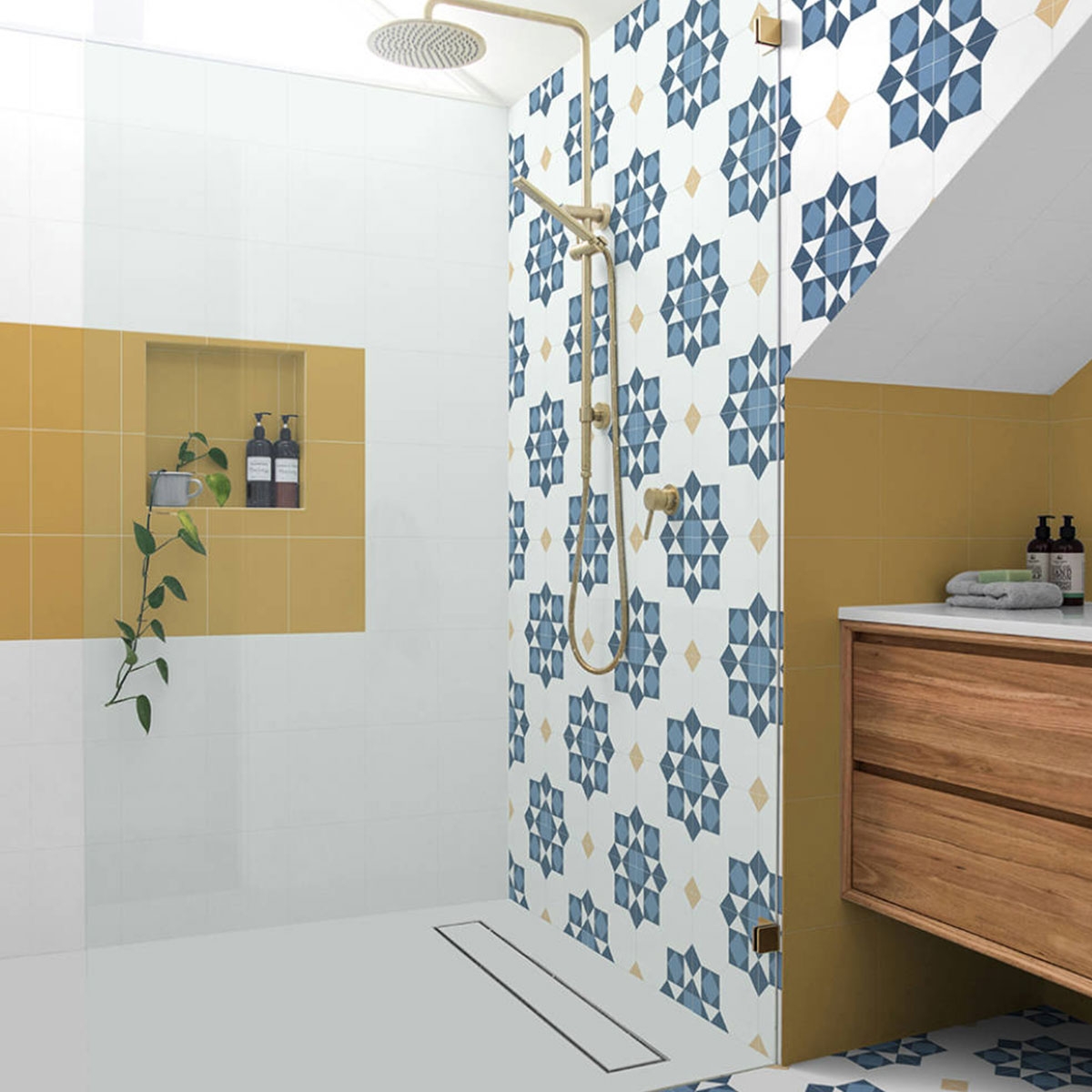 Element Viena Navy 25x25 (caja 0.96 m2) ambiente 1