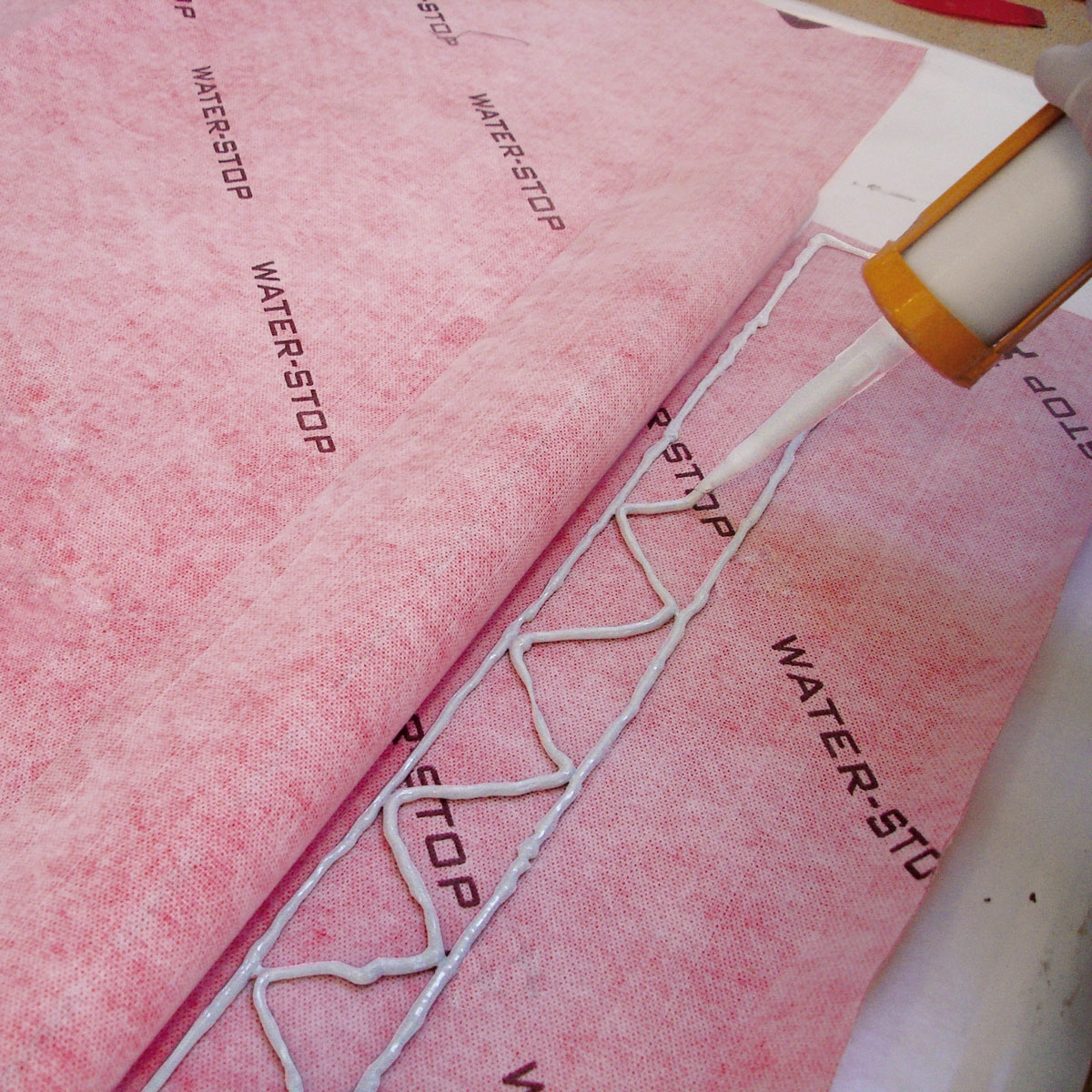 Gluing water stop films