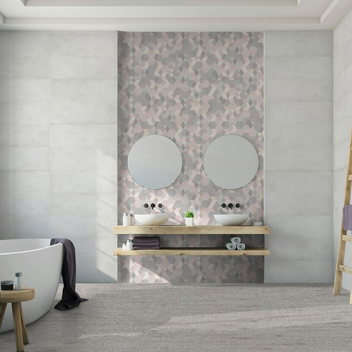 Pivoine Rose 30x90 (boîte 1,35 m2) design 5