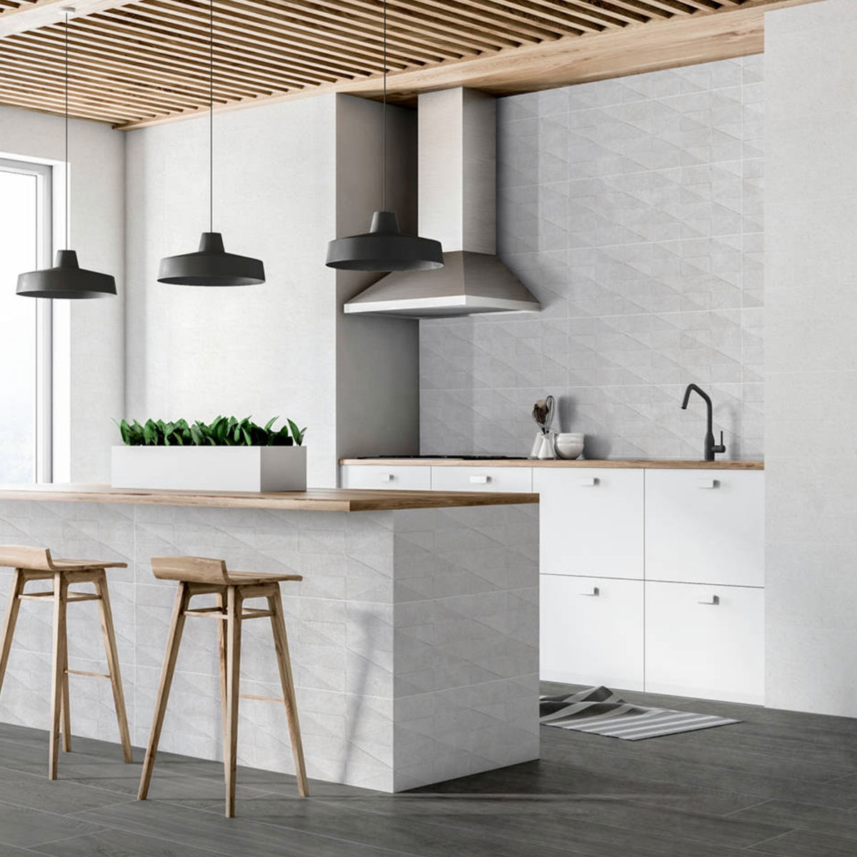 Taranto Branco 30x90 (caixa 1,35 m2) ambiente 2