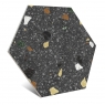 Hexa Tritato Preto 25x25 (1 m2) conceção 1