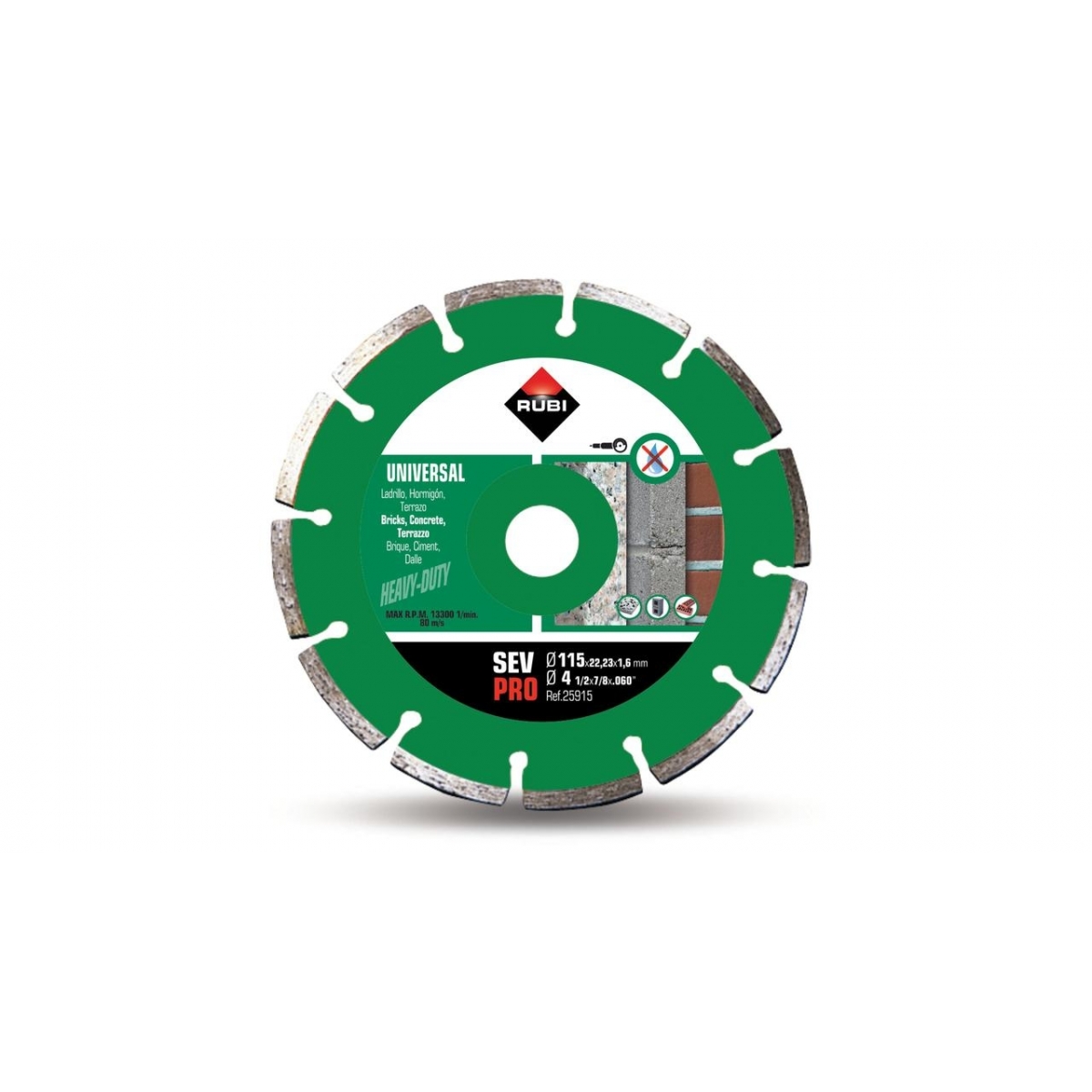General work diamond blade SEGMENTED SEV-115 PRO