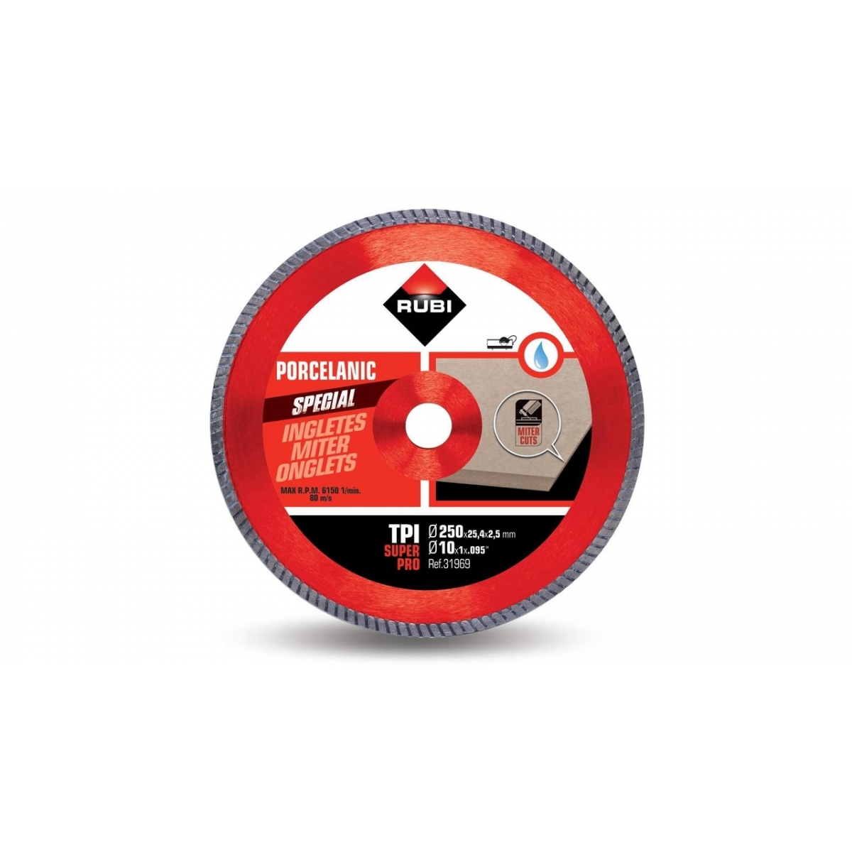 TPI miter cutting diamond blade 250 MM SUPER PRO