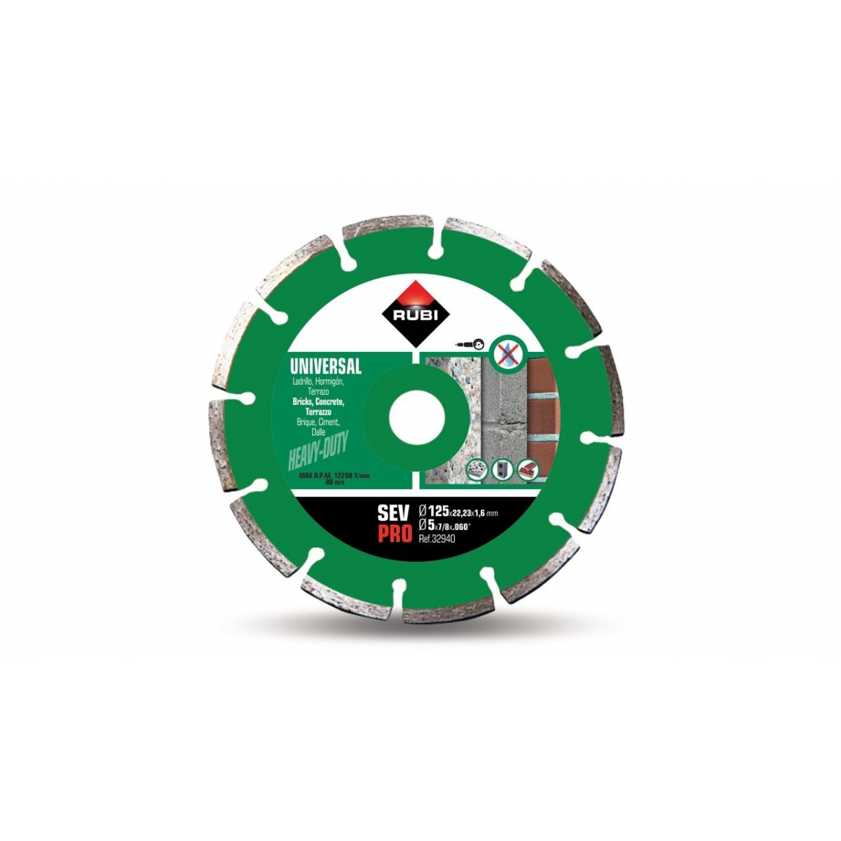 General work diamond blade SEGMENTED SEV-125 PRO