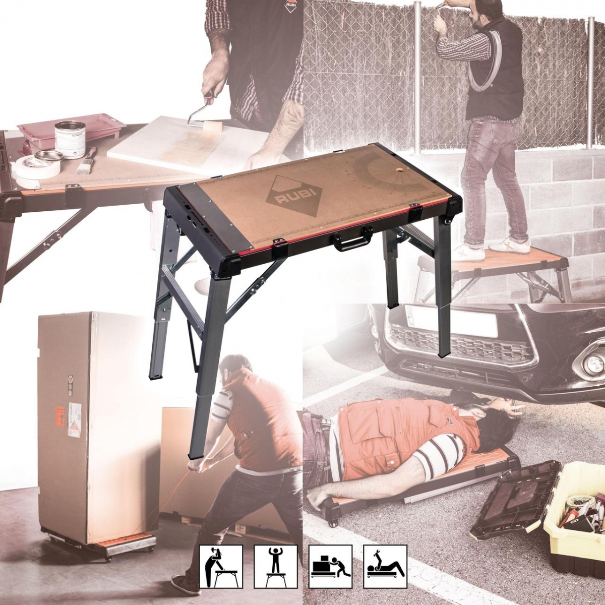 Image 8 of 4-in-1 folding work table