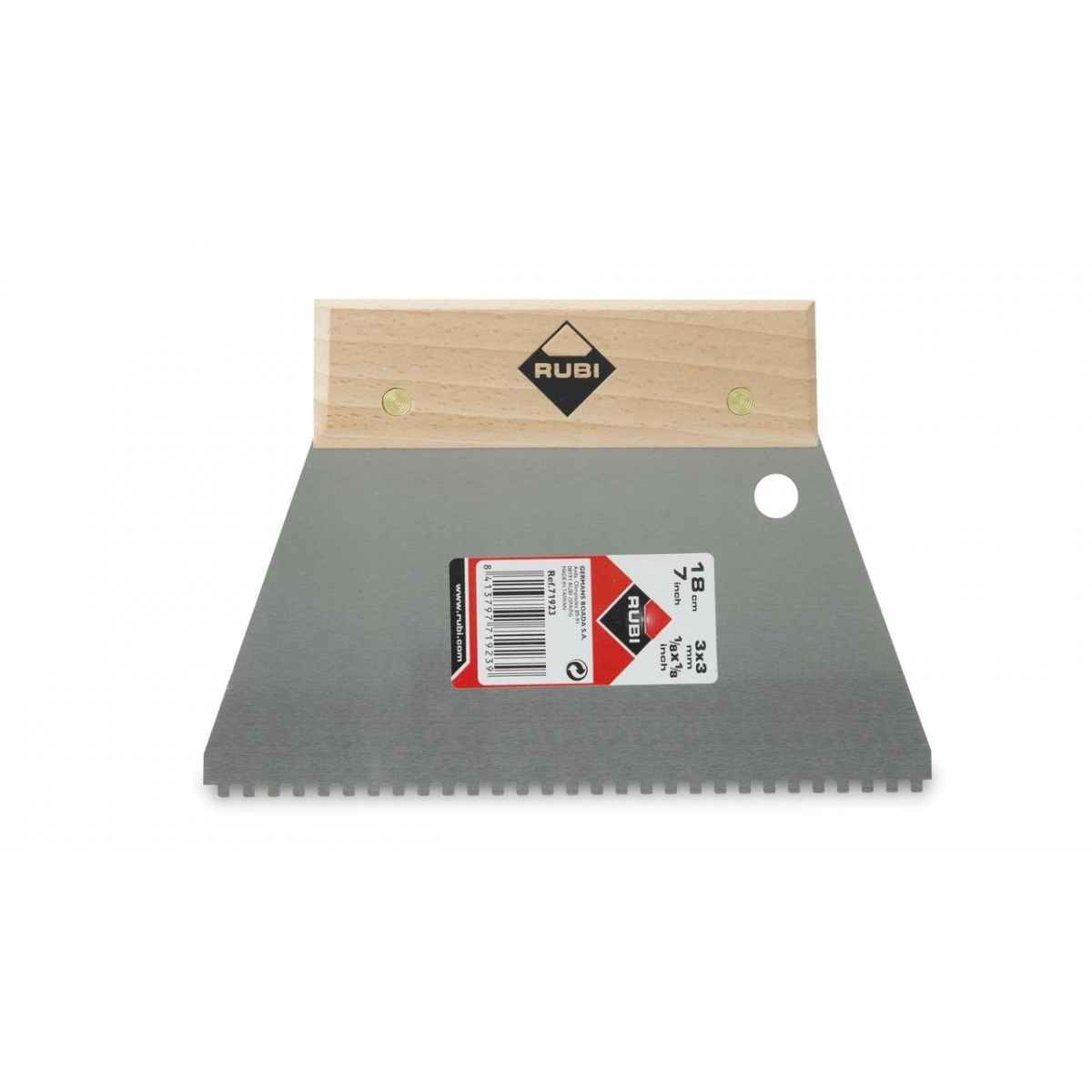 Image 2 of Spatula-comb STEEL 18 cm (3x3)