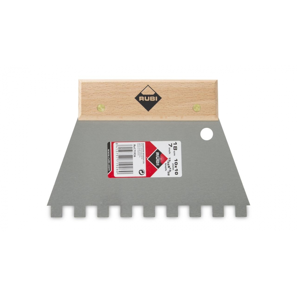 Image 2 of Spatula comb STEEL 18 cm (10x10)