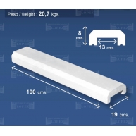 Revêtement mural avec base plate 100x19 (Pack 5 unités)