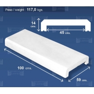 Wandverkleidung mit flacher Basis 100x59 (Packung 5 Einheiten)