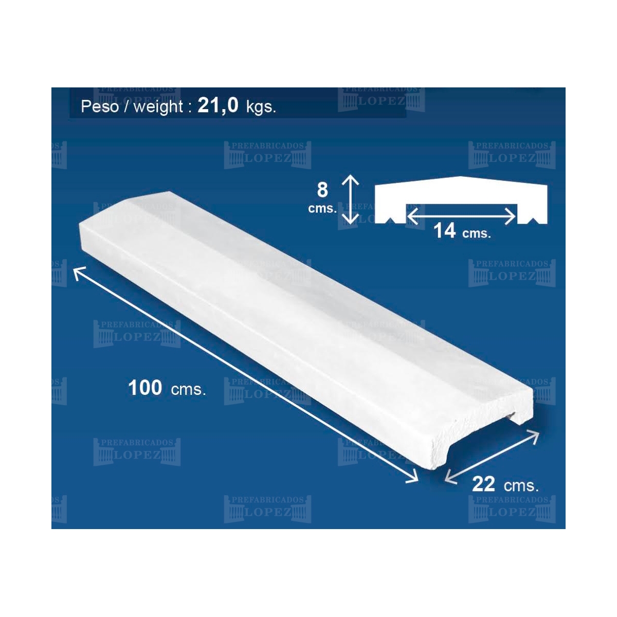 Gable Wall Cover 100x22 (Pack 5 units)