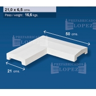 Corner wall cover to Dos Aguas 22 (ud)