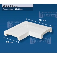 Corner wall cover to Dos Aguas 28 (ud)