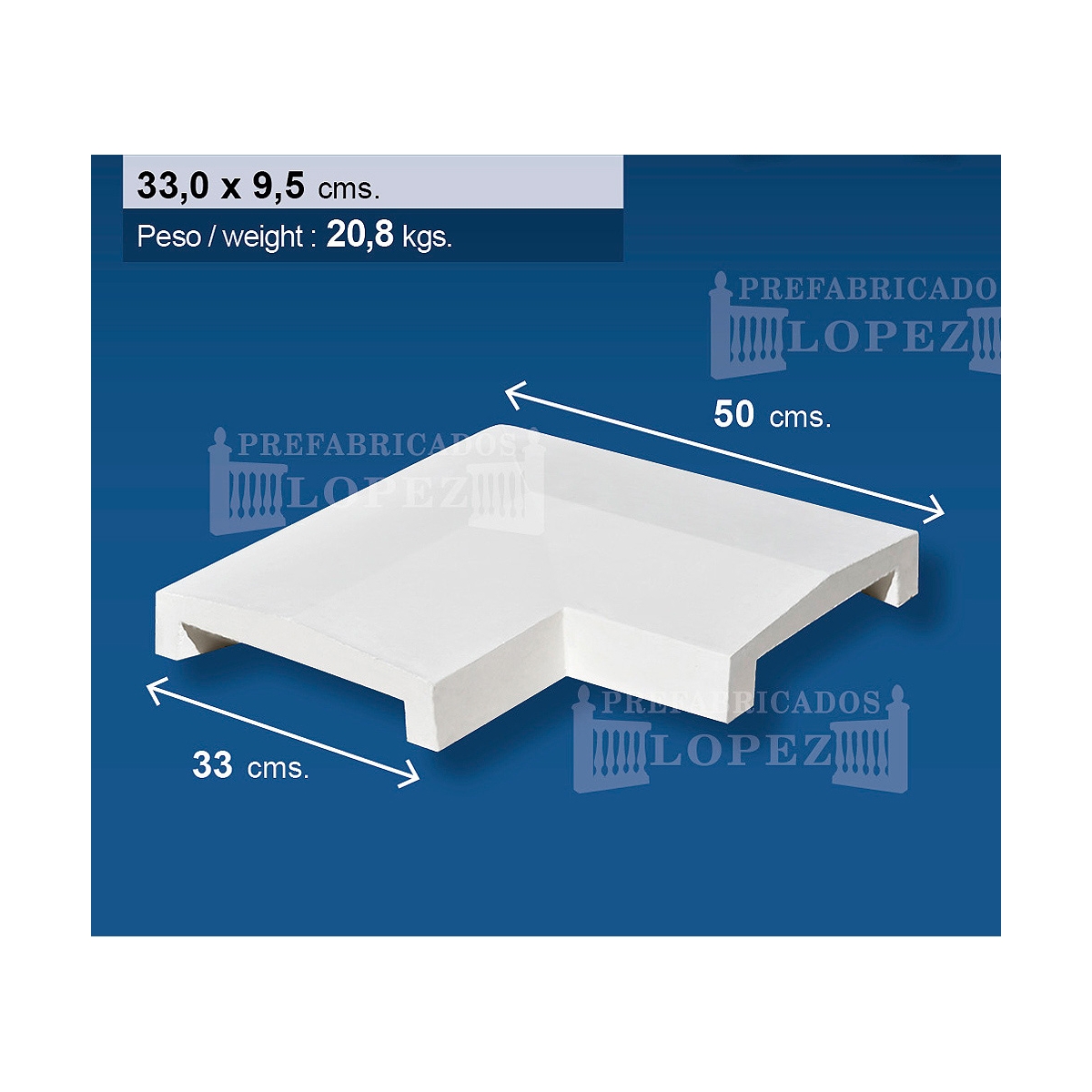 Esquina cubremuro a Dos Aguas 33 (ud)