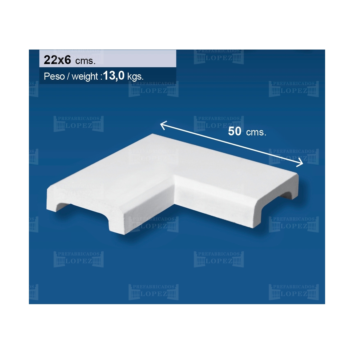 Flache Wandabdeckung Ecke 22 (Einheit)