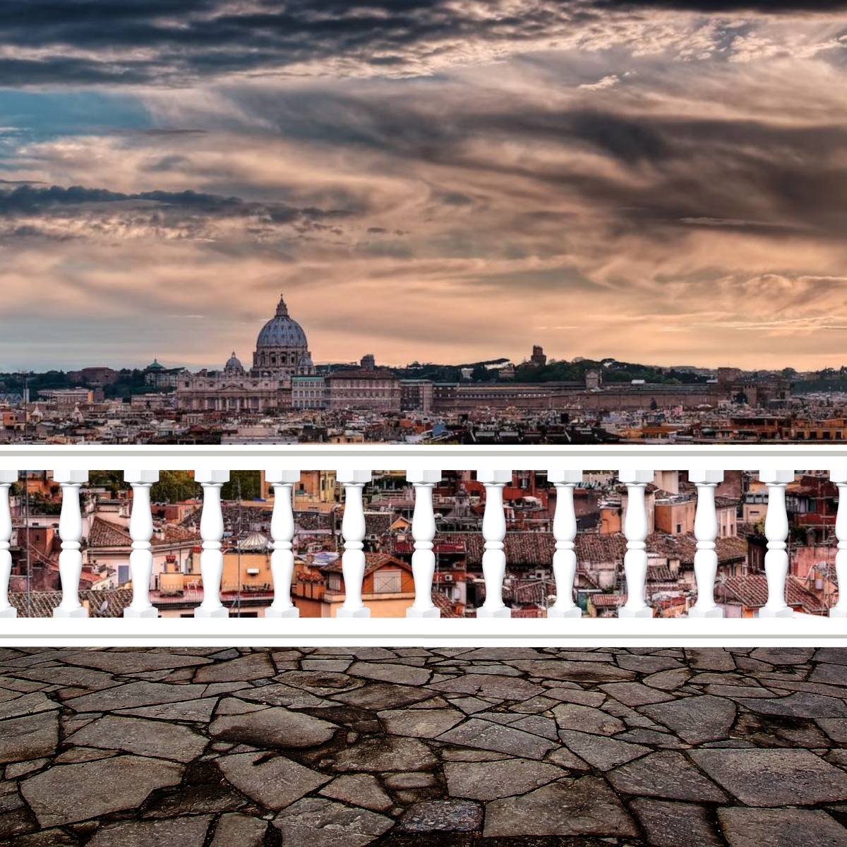 Balustrade en béton préfabriqué Roma mètre linéaire