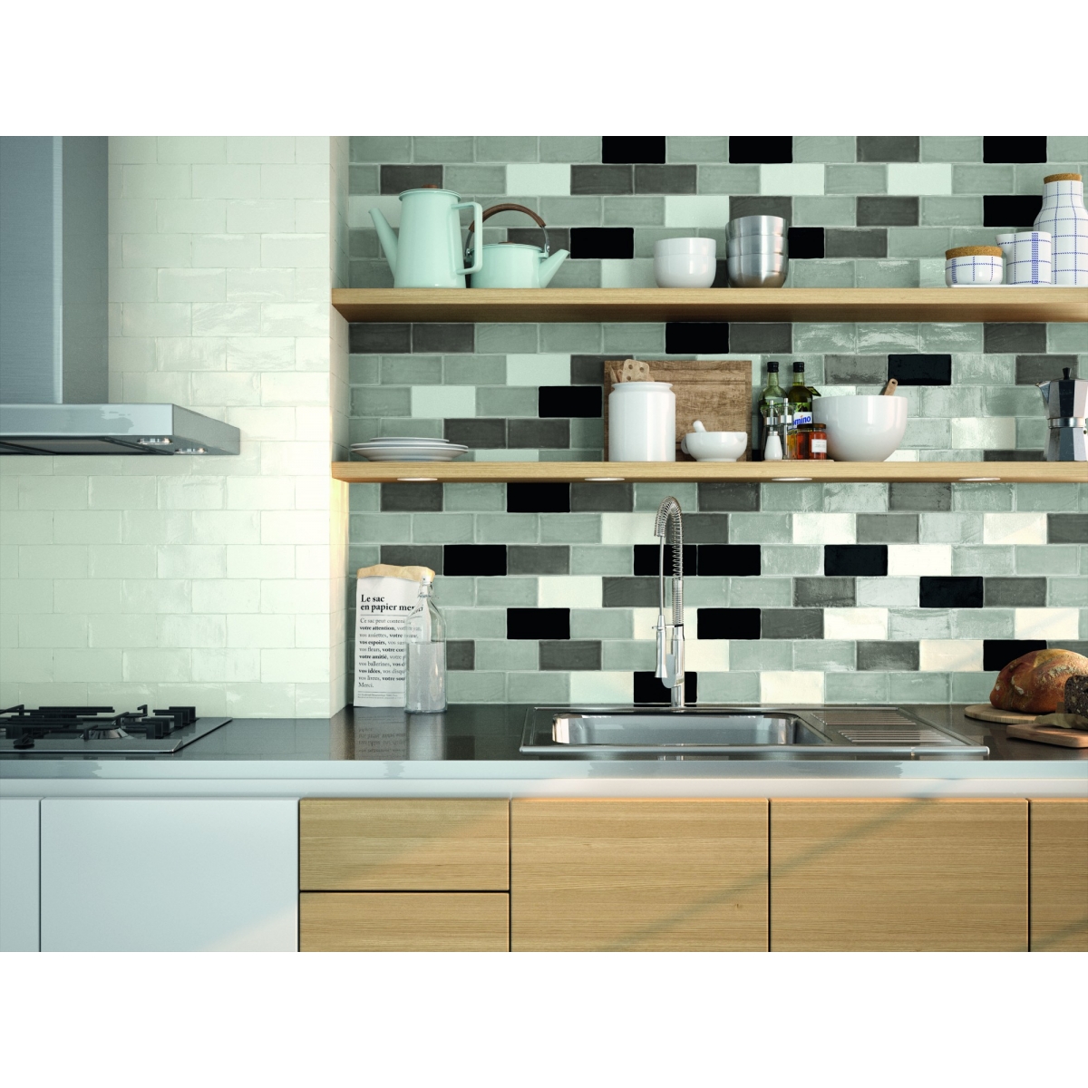 Atelier White Glossy 7.5x15 ambiente 1