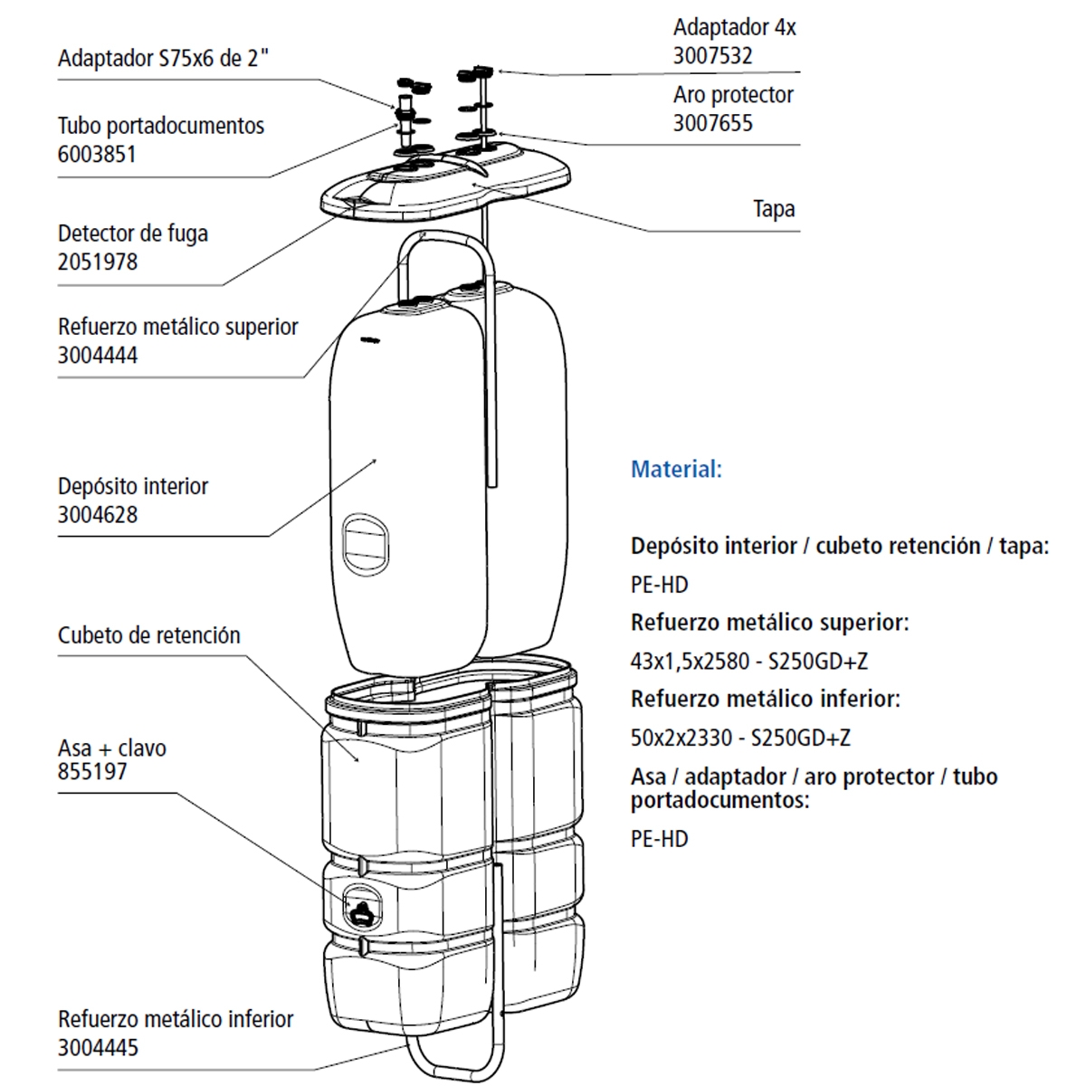 Depósito de gasoil Tank in Tank PE-AD 1000l 3