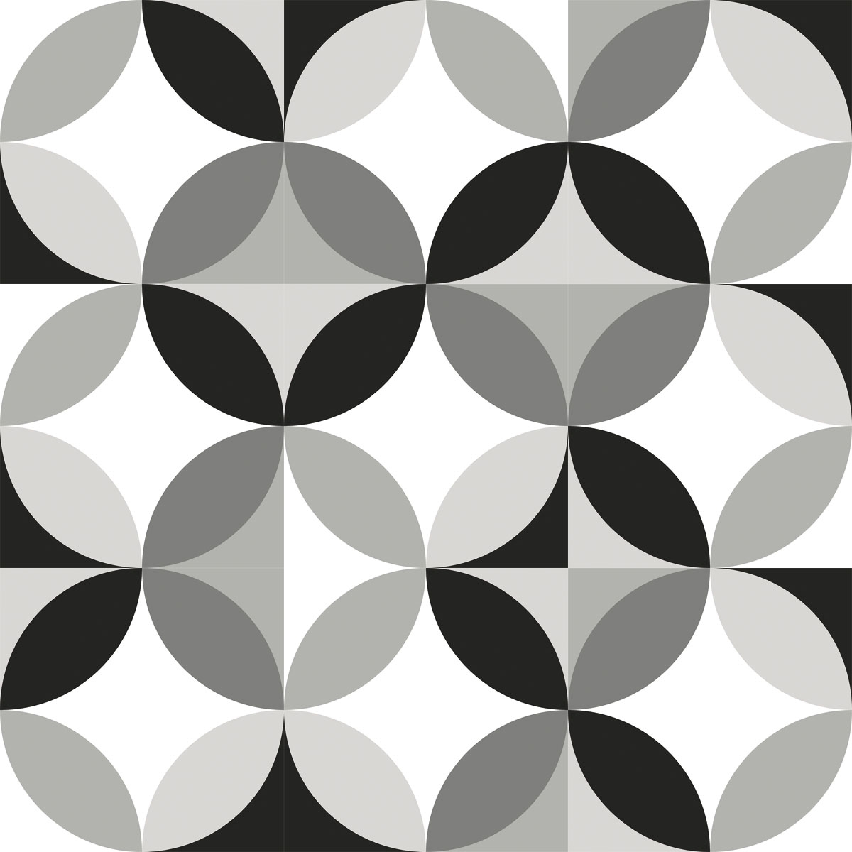 Composición Circular Black&White 20x20